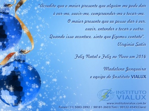Madalena Junqueira e Instituto Vialux desejam BOAS FESTAS a todos!